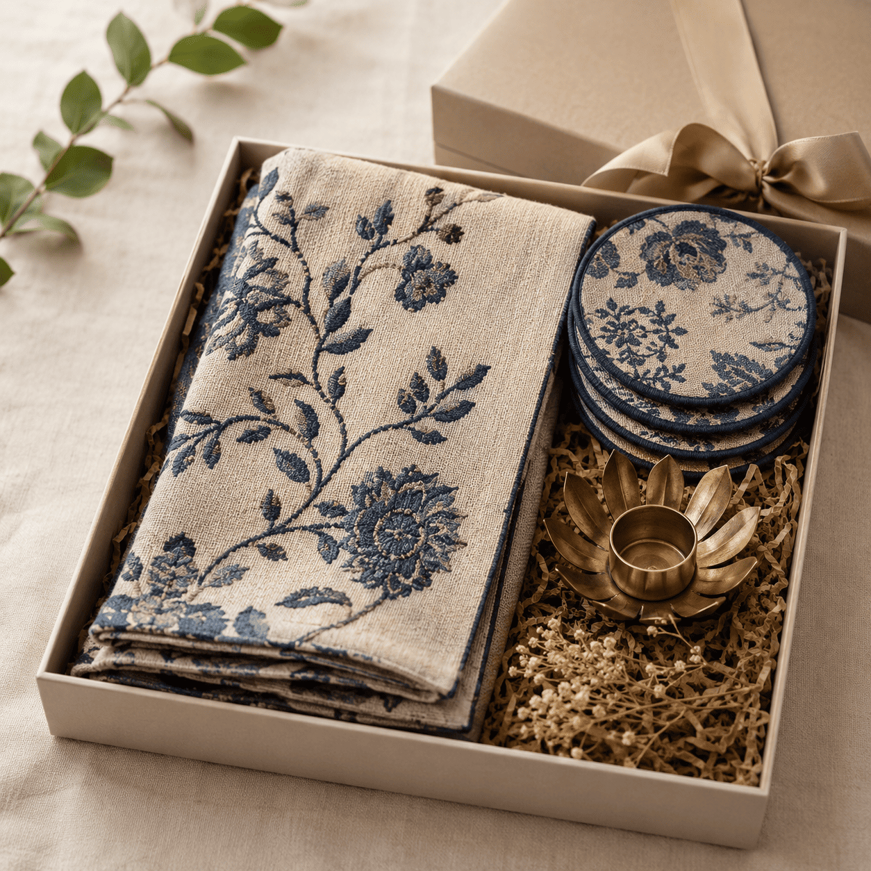 Curated textile and decor gift set