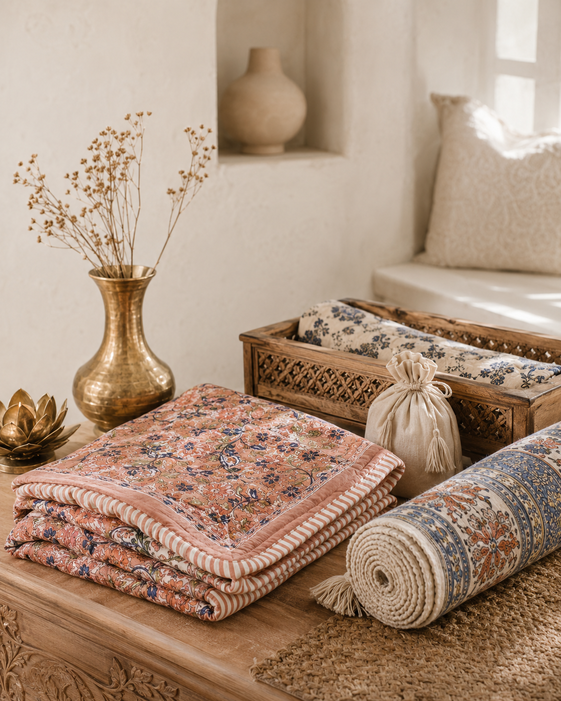 Cotton quilt cover and bedding layer