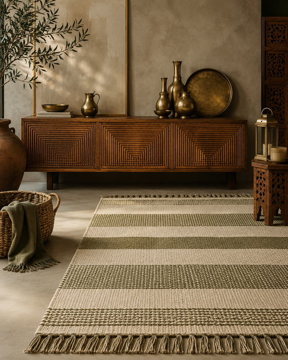 Handwoven durries and flatweave rug design