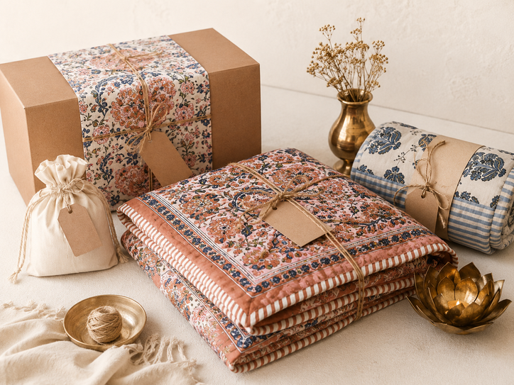 Quilt packaging and gift-ready presentation