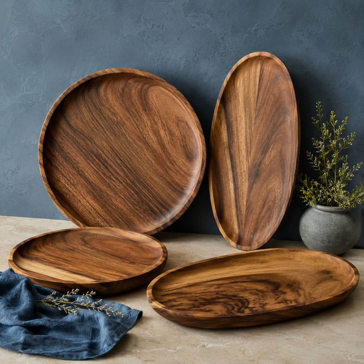 Wooden bowl serveware